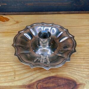 Vintage Oneida Silverplated Taper Candle Holder 6" diameter